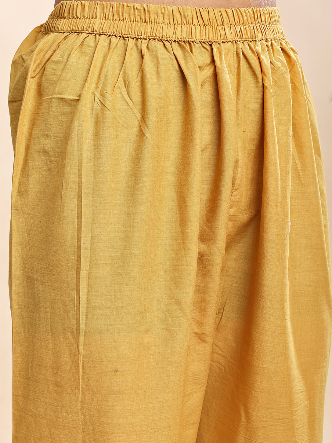 Women's Mustard & Brown Leaf Printed Suit – 3 Piece Suit Set