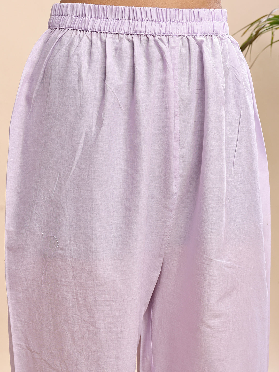 Light Purple Embroidered Three-Piece Suit Set